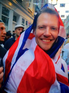 Reveller at Queen's Jubilee Soho Street Party