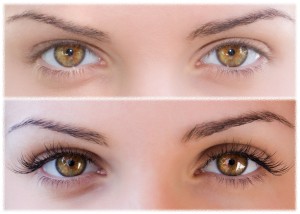 semi permanent eyelash image open