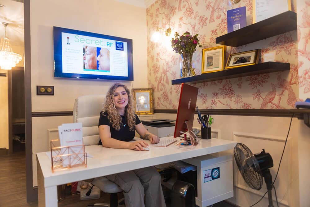 Reception of Face Clinic London, Soho Botox and Dermal Fillers Clinic