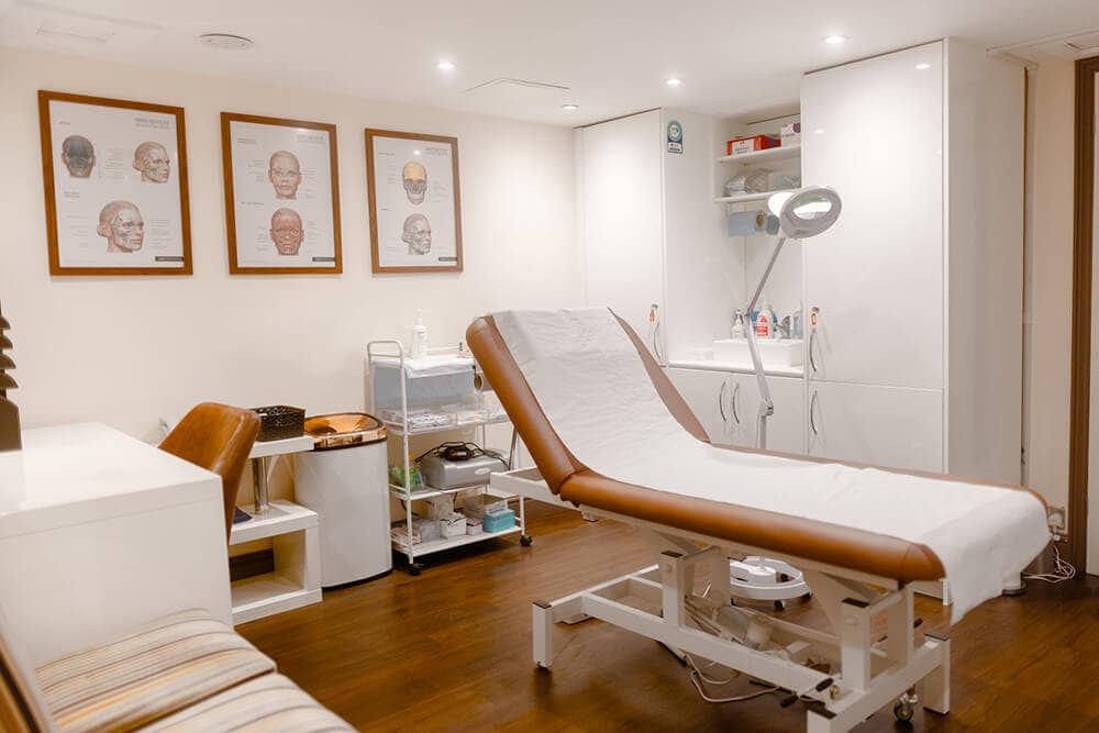 Main Doctors Room for Face Clinic London, wrinkle treatment and dermal fillers clinic in Soho